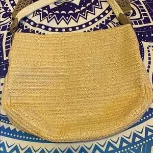 Stella and Dot Straw and Metallic Tote
